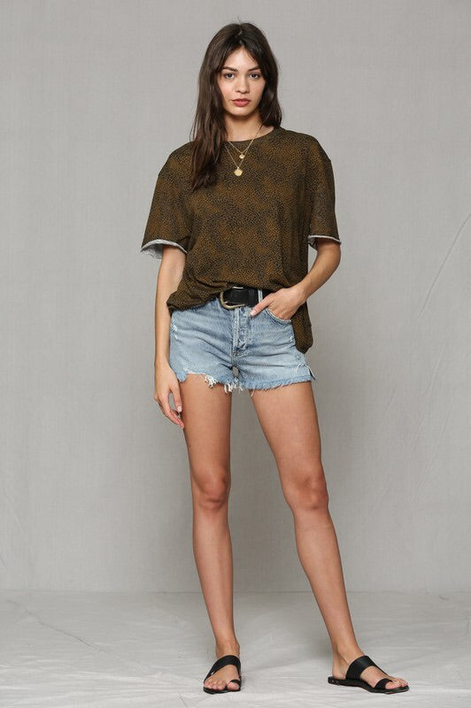 Leopard Print Crew Neck