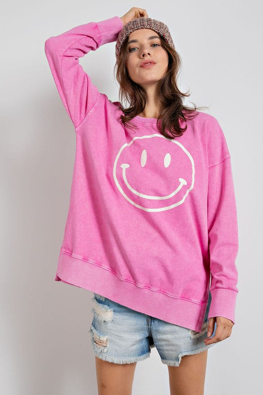 Smiley Face Crewneck Sweatshirt