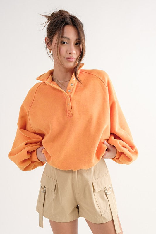 Piper Snap Collared Sweatshirt