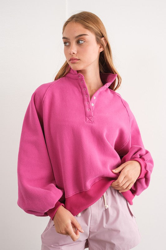 Piper Snap Collared Sweatshirt