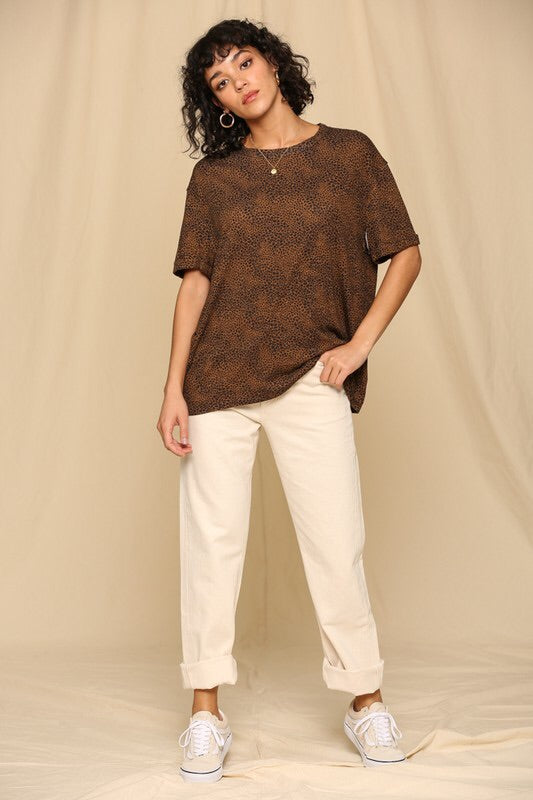 Leopard Print Crew Neck