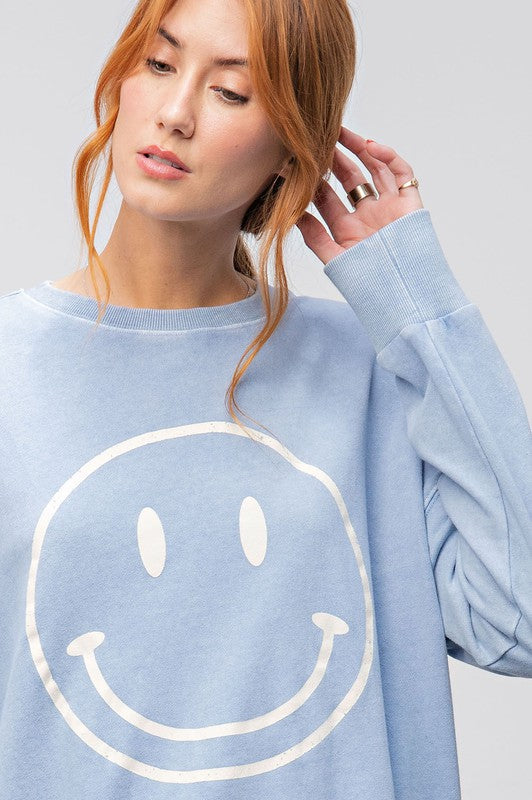 Smiley Face Crewneck Sweatshirt