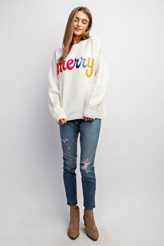 Merry Holiday Knit Sweater