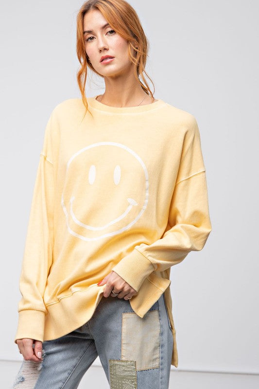 Smiley Face Crewneck Sweatshirt