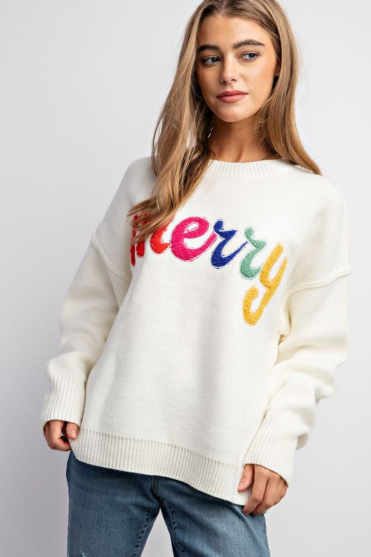 Merry Holiday Knit Sweater