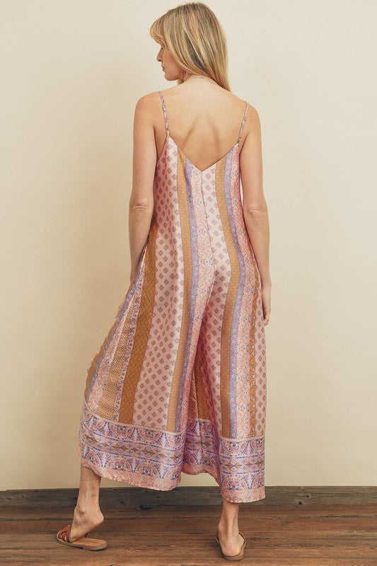 Presley Border Print Jumpsuit